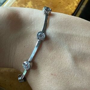 Swarovski Crystal Sterling Silver Bracelet